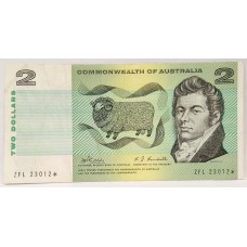 AUSTRALIA 1968 . TWO 2 DOLLARS BANKLNOTE . PHILLIPS/RANDALL . STAR NOTE